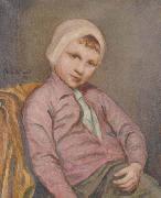 Emile Bernard sitting boy oil painting reproduction